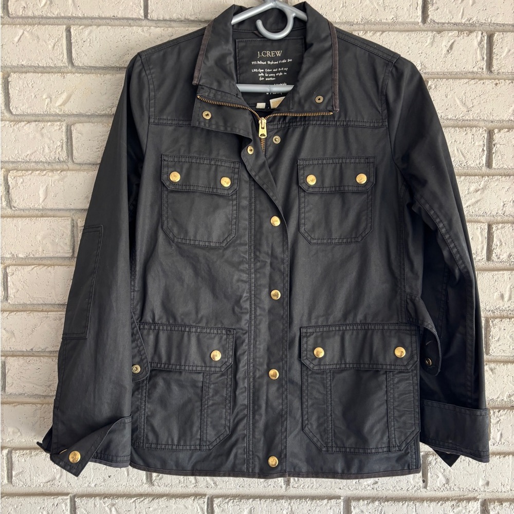 J.Crew Relaxed Boyfriend Field Jacket Black Women’s Size S Chore Utility